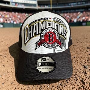 New Era 39THIRTY Boston Red Sox 2013 World Series Champions Hat White & Black